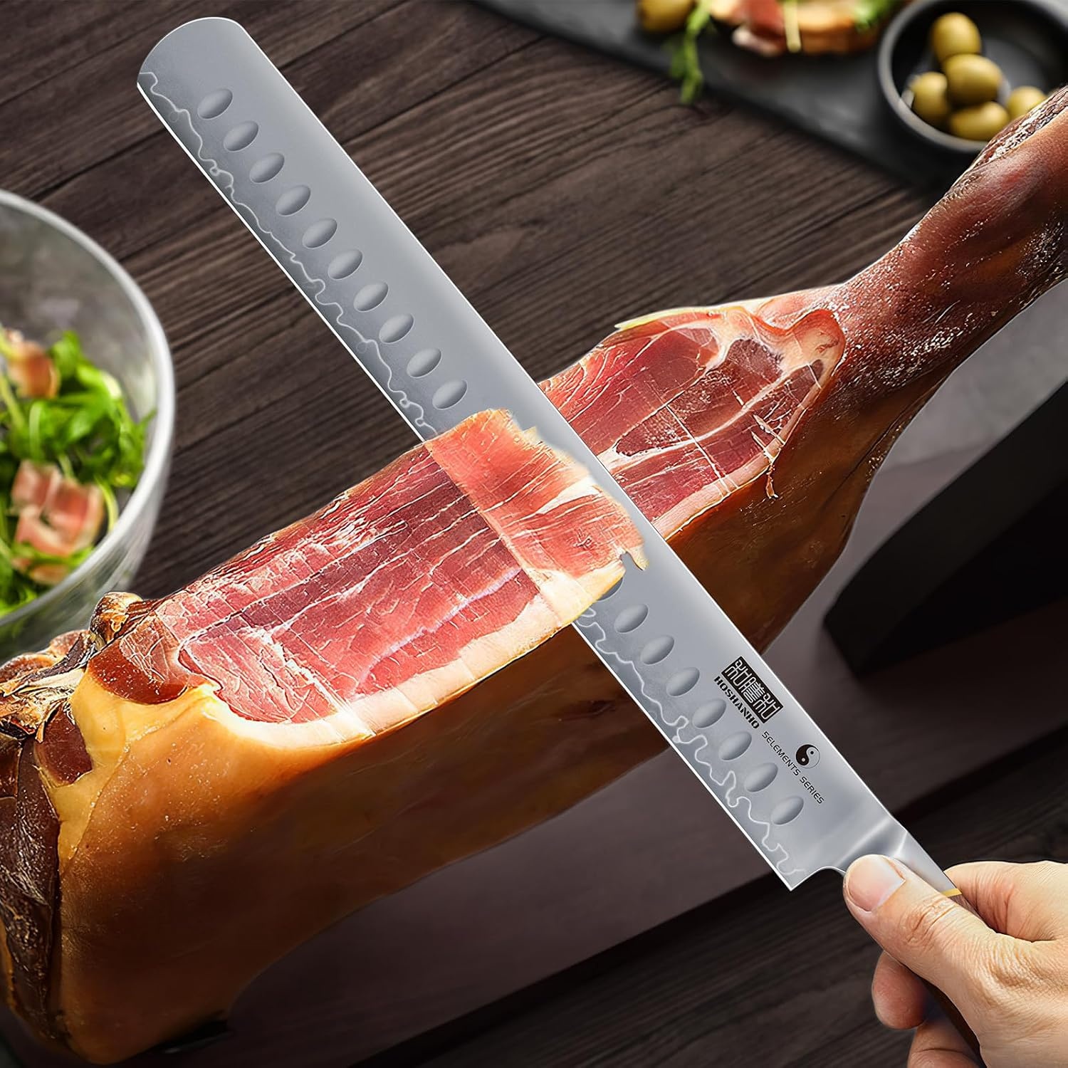 image:imageHOSHANHO 12 Brisket Slicing Knife Japanese Carving Knife for Meat amp BBQ High Carbon Steel Slicing Knife Razor Sharp Butcher Knife with Ergonomic Handle amp Roast Beef Turkey Grilling Gift for Men12
