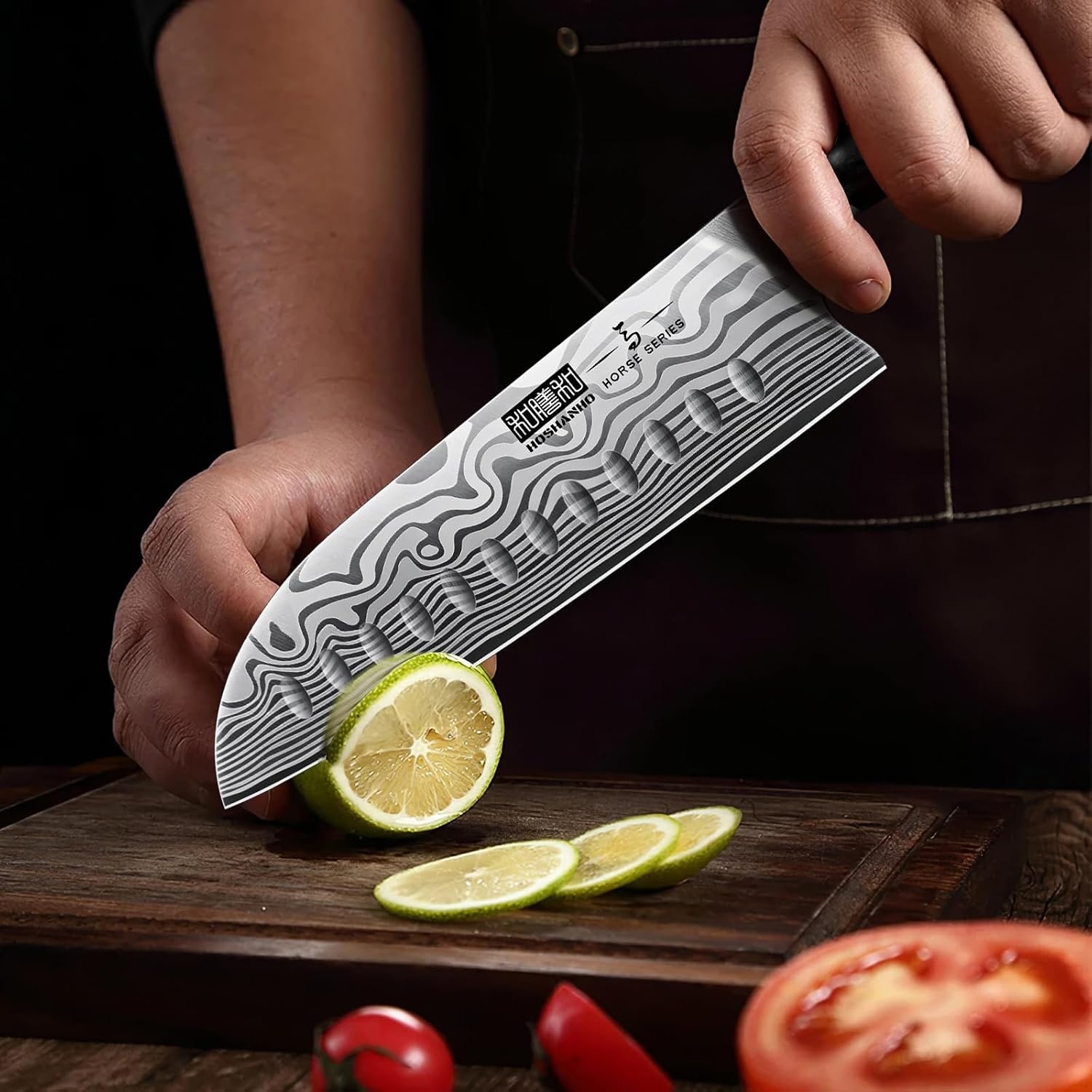 image:imageHOSHANHO 3 Pcs Knife Set Professional Kitchen Knife Set Pakkawood Handle Ultra Sharp Chef Knives Set for Kitchen High Carbon Powder Steel Japanese Cooking Knife Set with Elegant Gift Box8 Pieces Knife Set