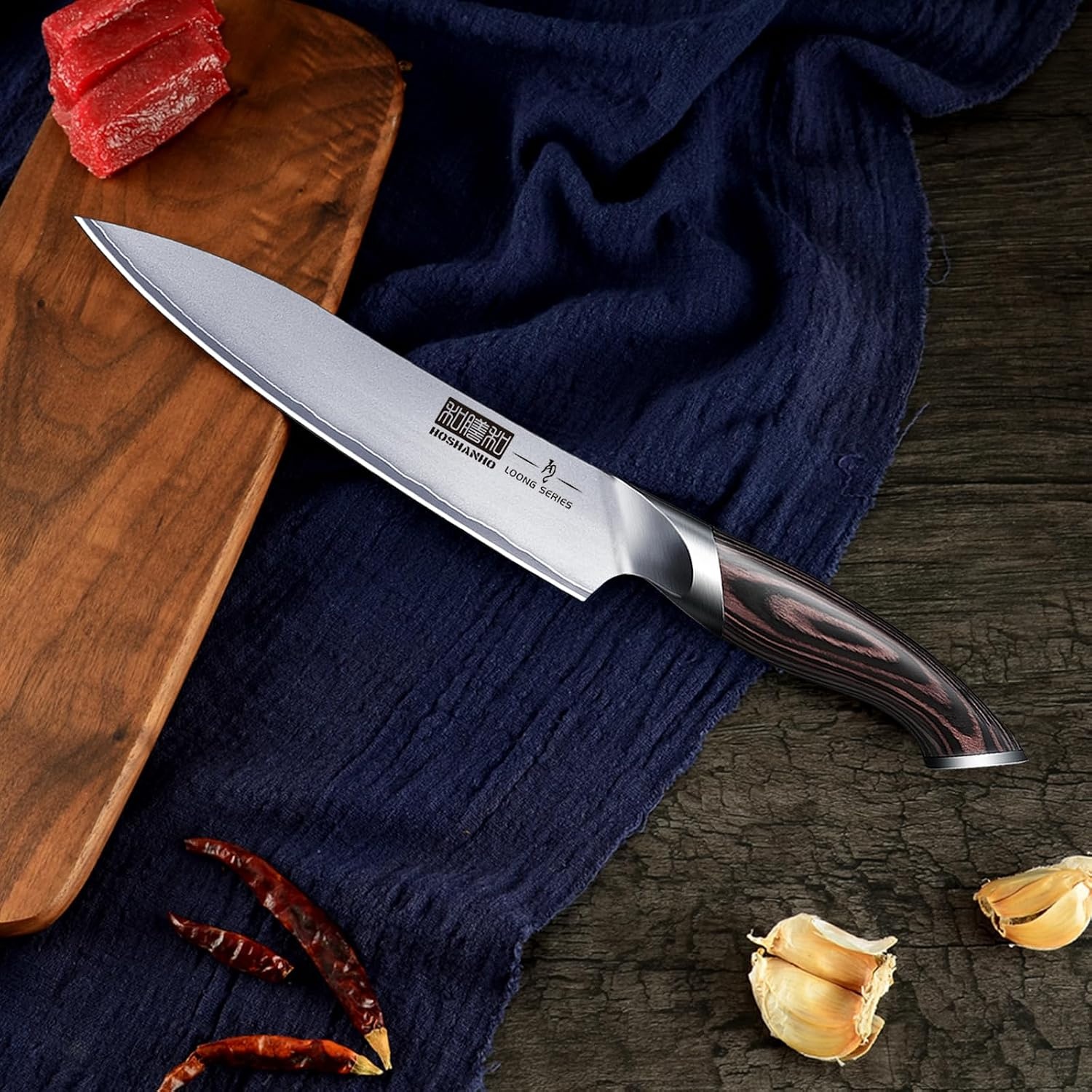 image:imageHOSHANHO 6 Inch Kitchen Knife Ultra Sharp Japanese Kitchen Utility Knife Multipurpose Japanese High Carbon Stainless Steel Chef Knife Cooking Knife with Ergonomic Handle Perfect Gifts for Chefs