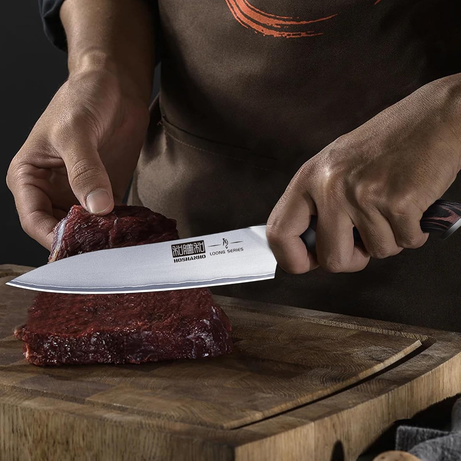 image:imageHOSHANHO 6 Inch Kitchen Knife Ultra Sharp Japanese Kitchen Utility Knife Multipurpose Japanese High Carbon Stainless Steel Chef Knife Cooking Knife with Ergonomic Handle Perfect Gifts for Chefs