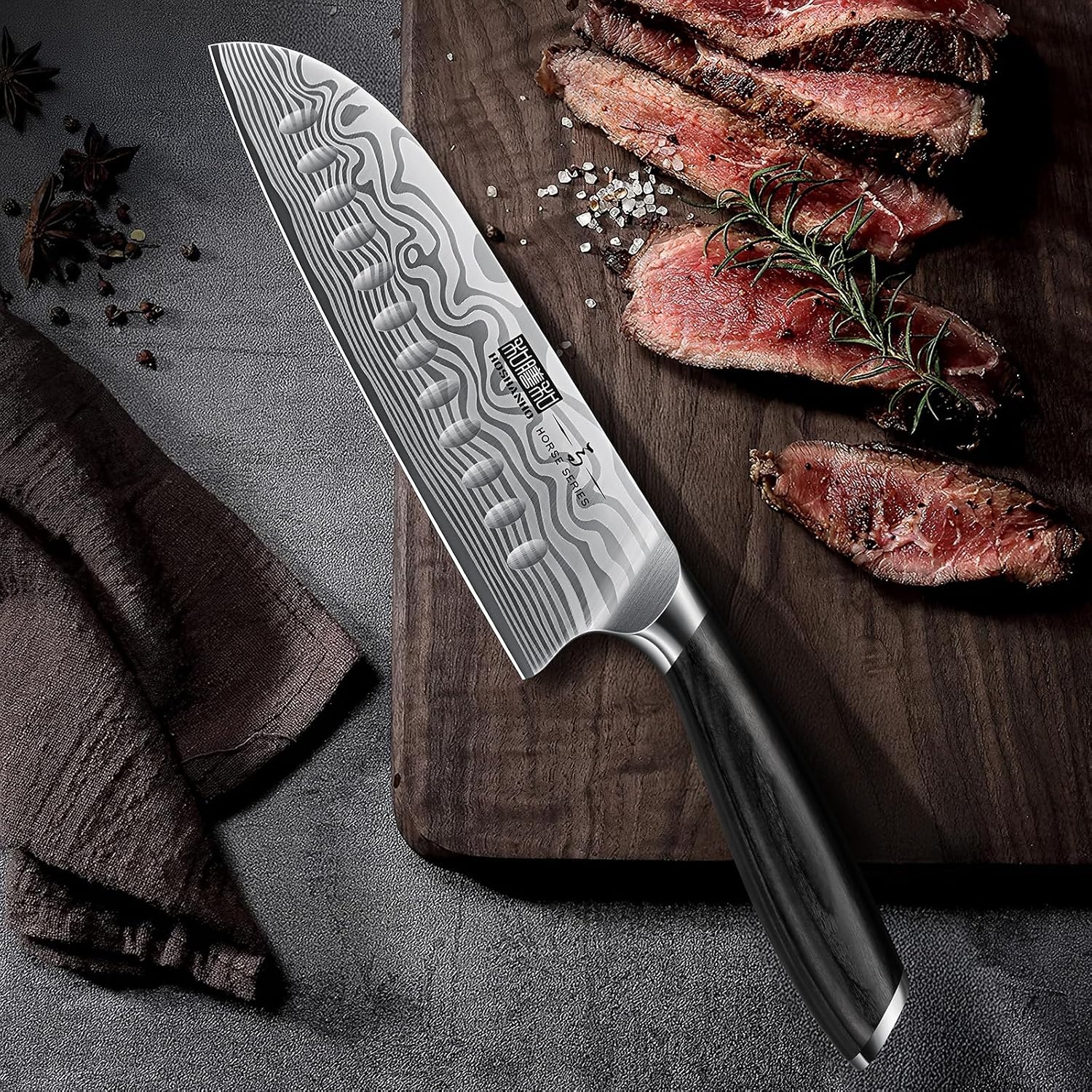 image:imageHOSHANHO 7 Inch Nakiri Knife Japanese Vegetable Cleaver Knife for Chopping High Carbon Powder Steel Asian Chef Knife Razor Sharp Multipurpose Kitchen Knife for Home and Kitchen with Ergonomic Handle69