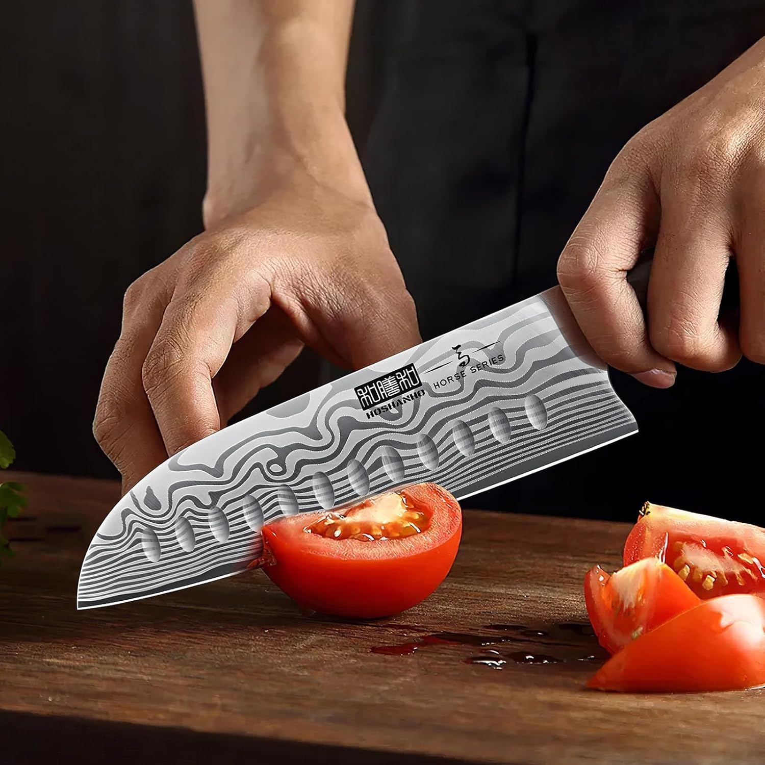 image:imageHOSHANHO 7 Inch Nakiri Knife Japanese Vegetable Cleaver Knife for Chopping High Carbon Powder Steel Asian Chef Knife Razor Sharp Multipurpose Kitchen Knife for Home and Kitchen with Ergonomic Handle69