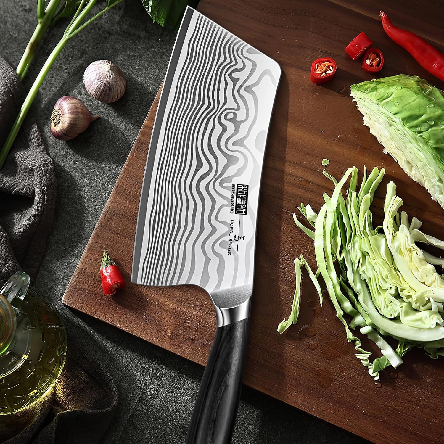 image:imageHOSHANHO 7 Inch Nakiri Knife Japanese Vegetable Cleaver Knife for Chopping High Carbon Powder Steel Asian Chef Knife Razor Sharp Multipurpose Kitchen Knife for Home and Kitchen with Ergonomic Handle68
