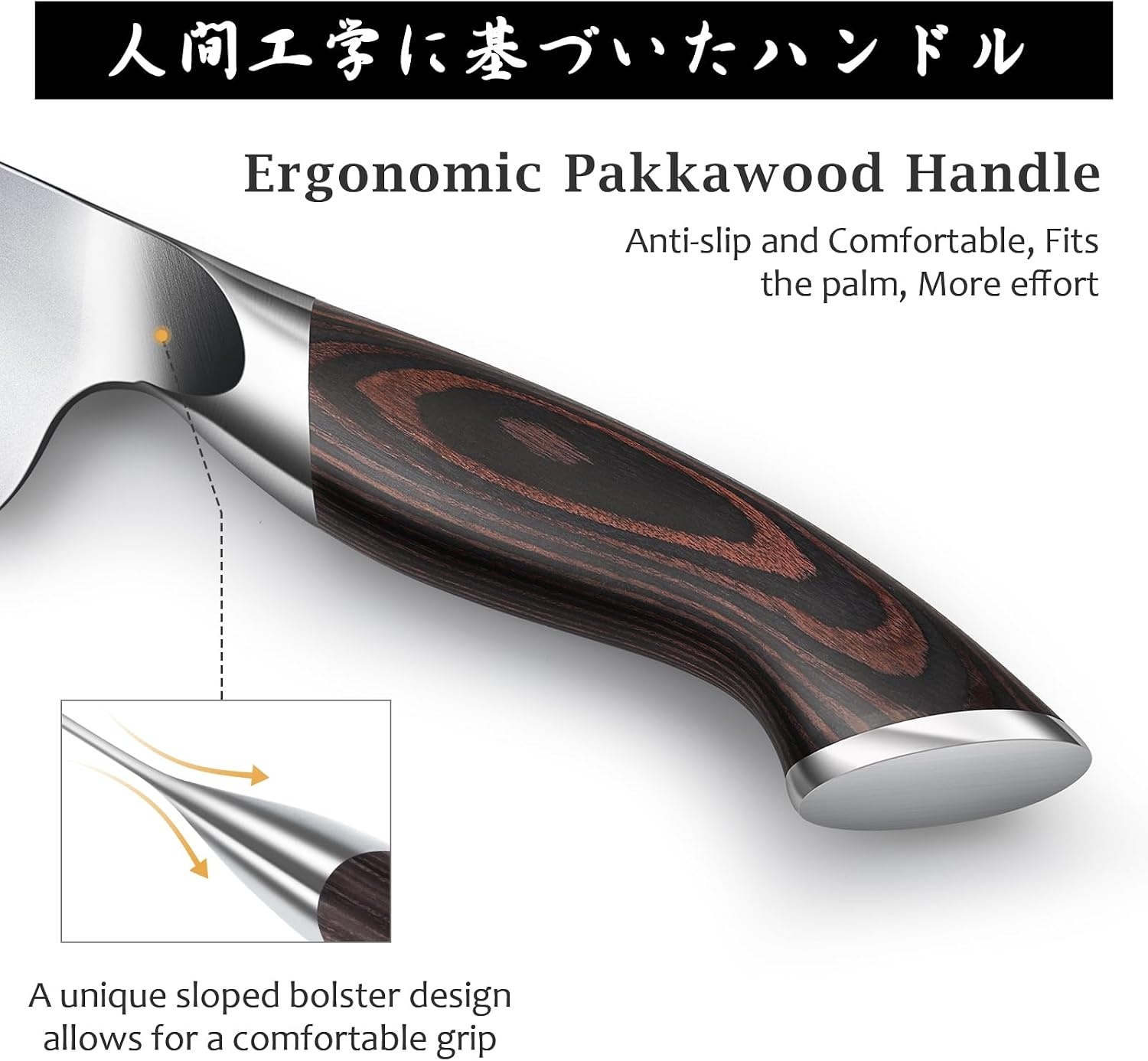 image:imageHOSHANHO 7 Inch Nakiri Knife Ultra Sharp Japanese Kitchen Chef Knife Multipurpose Japanese High Carbon Stainless Steel Meat Vegetable Sharp Kitchen Knife with Ergonomic Pakkawood Handle7