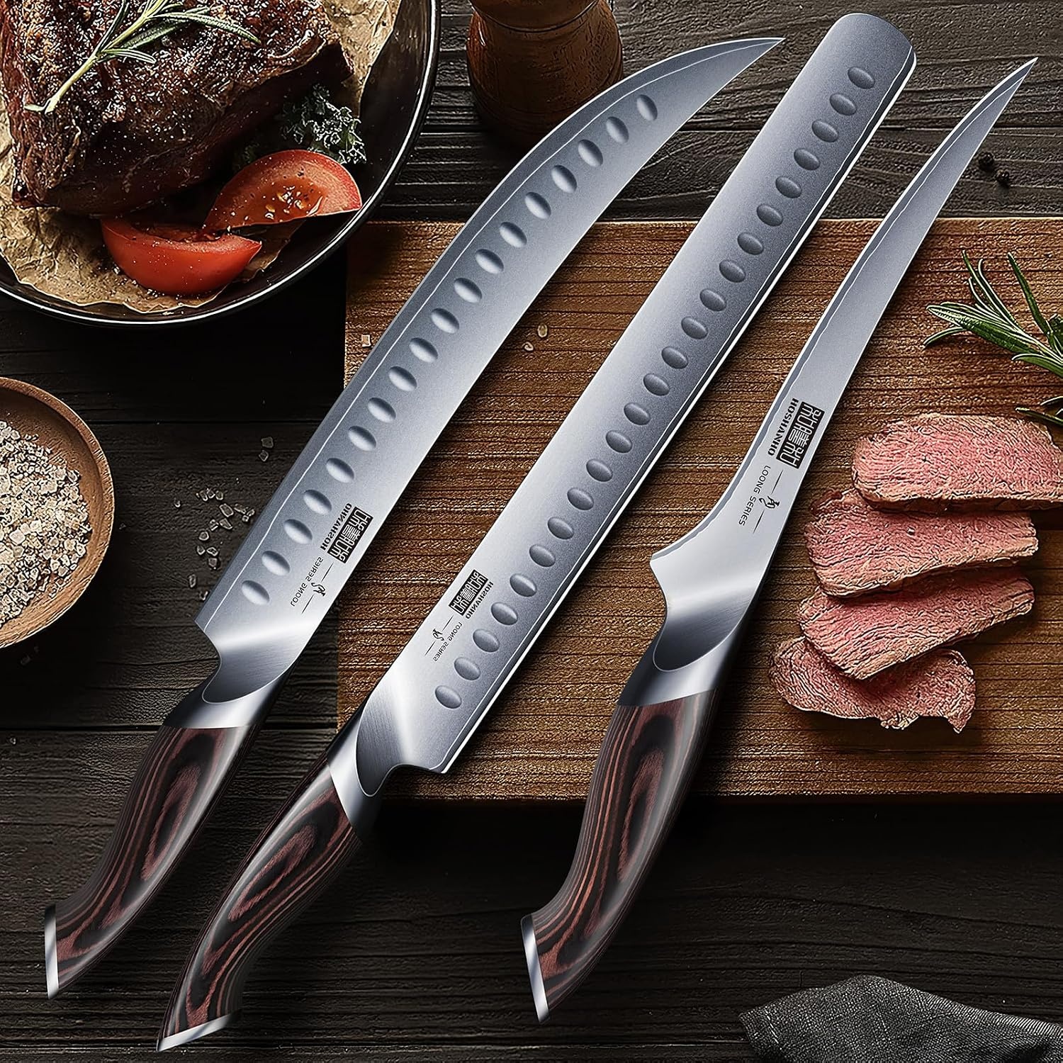 image:imageHOSHANHO BBQ Carving Knife Set Brisket Slicing amp Boning Knife for Meat Professional Ultra Sharp Butcher Carving Knife in Japanese High Carbon Steel Ergonomic Handle Gift for Chefs12