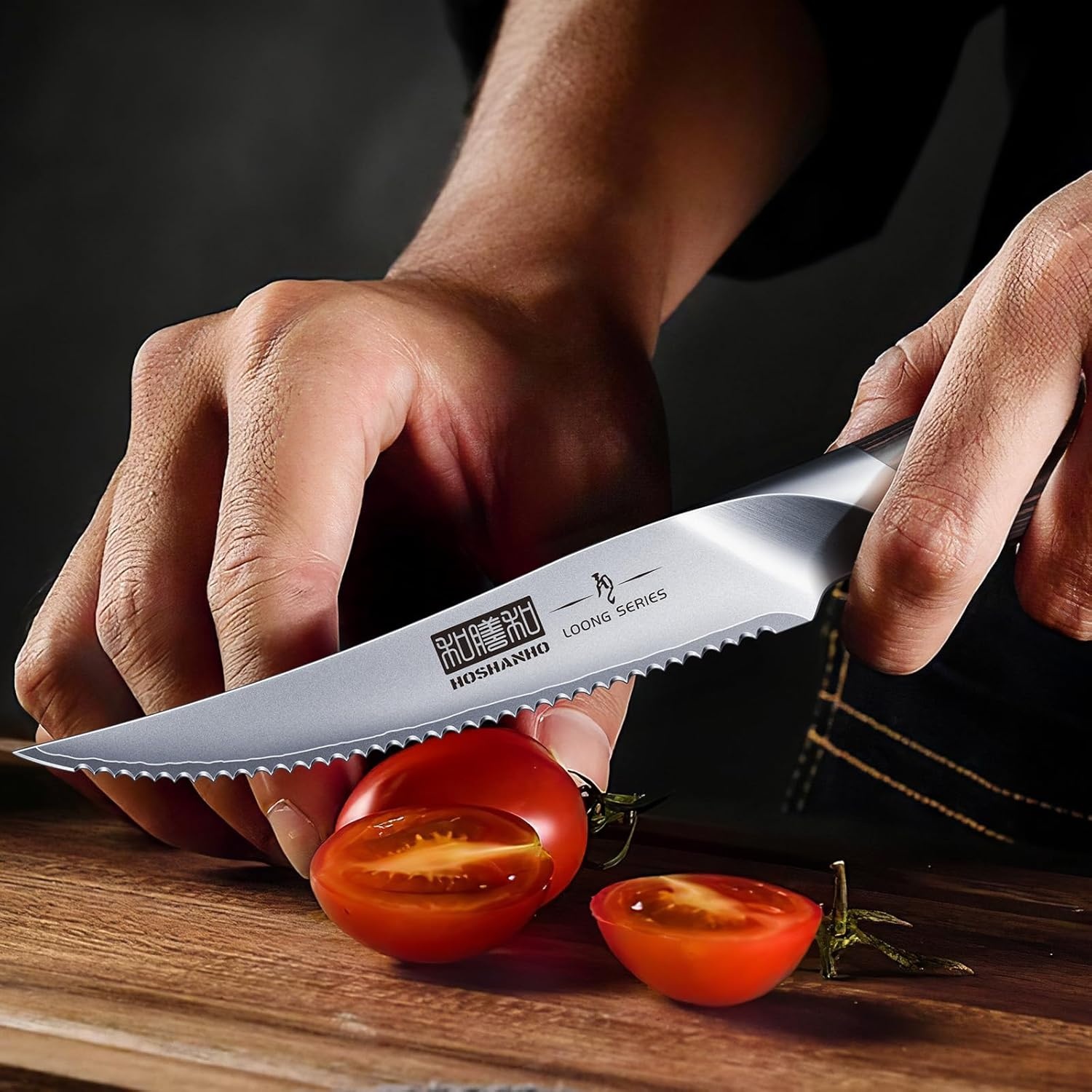 image:imageHOSHANHO Cheese Knife 5 In Professional Japanese Kitchen Knife for Cheesee Multipurpose Japanese High Carbon Steel Kitchen Knife with Ergonomic Pakkawood Handle for Cutting Cheesee amp Tomato49
