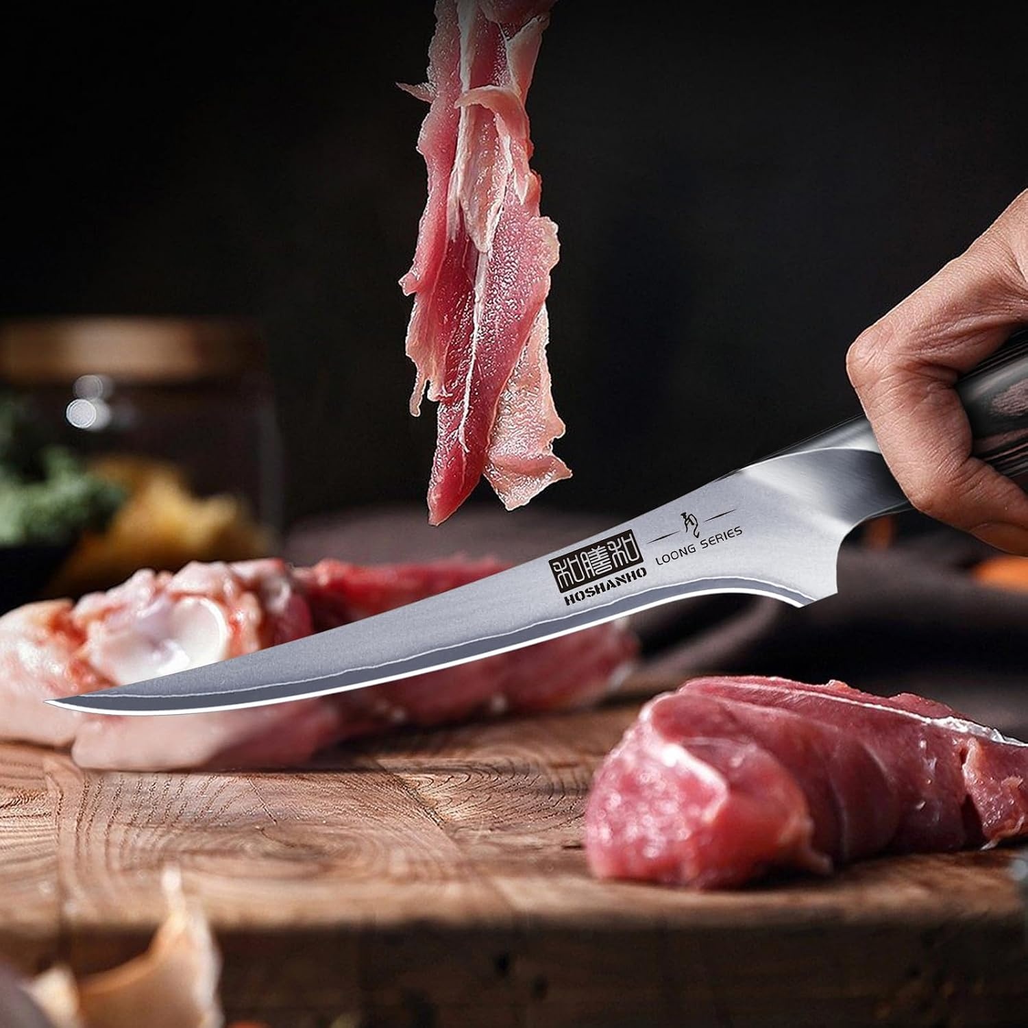 image:imageHOSHANHO Fillet Knife 9 Inch Super Sharp Japanese Fish Boning Knife Professional High Carbon Stainless Steel Filleting Knives for Meat Poultry Cutting7