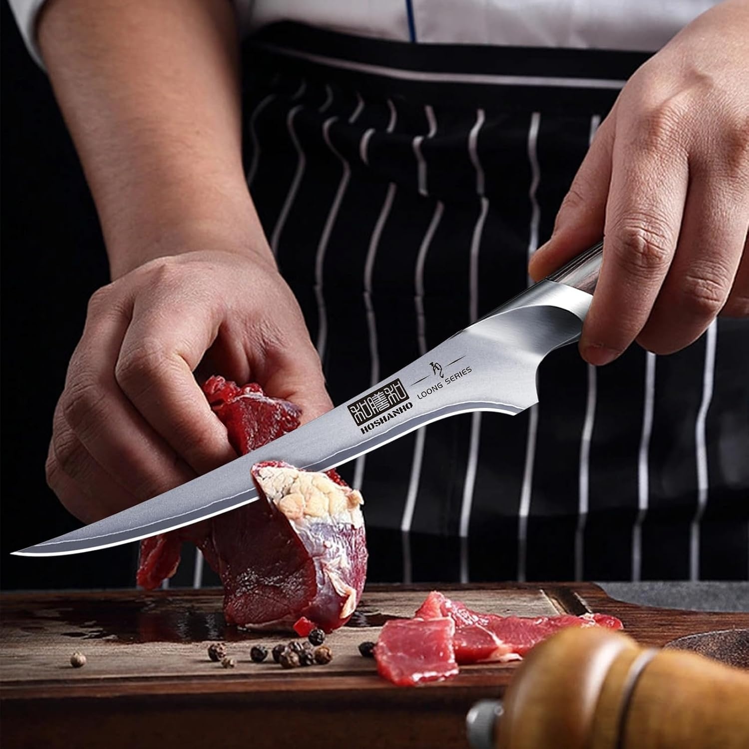 image:imageHOSHANHO Fillet Knife 9 Inch Super Sharp Japanese Fish Boning Knife Professional High Carbon Stainless Steel Filleting Knives for Meat Poultry Cutting7