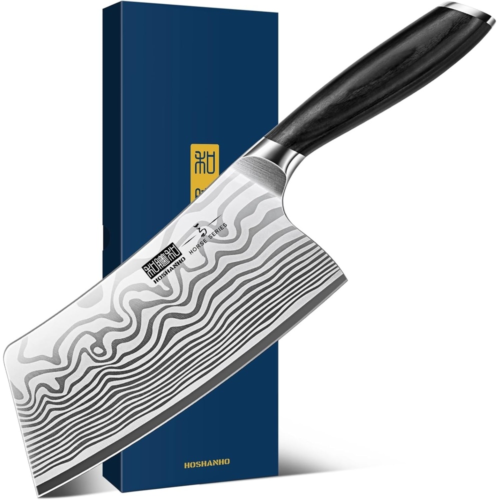 image:imageHOSHANHO 7 Inch Nakiri Knife Japanese Vegetable Cleaver Knife for Chopping High Carbon Powder Steel Asian Chef Knife Razor Sharp Multipurpose Kitchen Knife for Home and Kitchen with Ergonomic Handle68