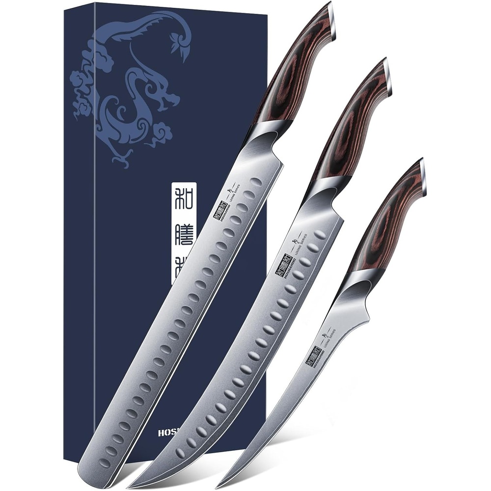 image:imageHOSHANHO BBQ Carving Knife Set Brisket Slicing amp Boning Knife for Meat Professional Ultra Sharp Butcher Carving Knife in Japanese High Carbon Steel Ergonomic Handle Gift for Chefs12