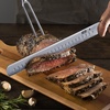 HOSHANHO 12″ Brisket Slicing Knife, Japanese Carving Knife for Meat & BBQ | High Carbon Steel Slicing Knife, Razor Sharp Butcher Knife with Ergonomic Handle & Roast Beef, Turkey, Grilling Gift for Men(12″)