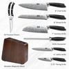 HOSHANHO 3 Pcs Knife Set, Professional Kitchen Knife Set, Pakkawood Handle | Ultra Sharp Chef Knives Set for Kitchen High Carbon Powder Steel, Japanese Cooking Knife Set with Elegant Gift Box(8 Pieces Knife Set)