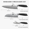 HOSHANHO 3 Pcs Knife Set, Professional Kitchen Knife Set, Pakkawood Handle | Ultra Sharp Chef Knives Set for Kitchen High Carbon Powder Steel, Japanese Cooking Knife Set with Elegant Gift Box(3 Pieces Knife Set)