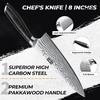 HOSHANHO 3 Pcs Knife Set, Professional Kitchen Knife Set, Pakkawood Handle | Ultra Sharp Chef Knives Set for Kitchen High Carbon Powder Steel, Japanese Cooking Knife Set with Elegant Gift Box(5 Pieces Knife Set)