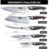 HOSHANHO 5 Pieces Knife Set, Professional Ultra Sharp Kitchen Knife Sets | Japanese High Carbon Stainless Steel Chef Knives Set, Multipurpose Cooking Knife with Ergonomic Handle, Ideal Gift for Chefs