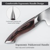HOSHANHO 7 Inch Japanese Chef Knife, Ultra Sharp Kitchen Santoku Knives | Professional Japanese High Carbon Stainless Steel Kitchen Knife, Cooking Knife with Ergonomic Pakkawood Handle, Gifts(7″)