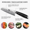 HOSHANHO 7 Inch Nakiri Knife, Japanese Vegetable Cleaver Knife for Chopping | High Carbon Powder Steel Asian Chef Knife, Razor Sharp Multipurpose Kitchen Knife for Home and Kitchen with Ergonomic Handle(6.9″)