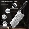 HOSHANHO 7 Inch Nakiri Knife, Japanese Vegetable Cleaver Knife for Chopping | High Carbon Powder Steel Asian Chef Knife, Razor Sharp Multipurpose Kitchen Knife for Home and Kitchen with Ergonomic Handle(6.8″)