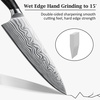 HOSHANHO 7 Inch Nakiri Knife, Japanese Vegetable Cleaver Knife for Chopping | High Carbon Powder Steel Asian Chef Knife, Razor Sharp Multipurpose Kitchen Knife for Home and Kitchen with Ergonomic Handle(8″)