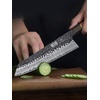 HOSHANHO 7″ Nakiri Knife, Handcrafted Razor Sharp Meat Vegetable Cleaver | High Carbon Steel Asian Chopping Chef Knife, Multipurpose Vegetable Kitchen Knife with Gift Box for Men and Women(9″)