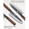 HOSHANHO 7″ Nakiri Knife, Handcrafted Razor Sharp Meat Vegetable Cleaver | High Carbon Steel Asian Chopping Chef Knife, Multipurpose Vegetable Kitchen Knife with Gift Box for Men and Women(3-Piece Set)