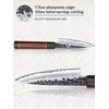 HOSHANHO 7″ Nakiri Knife, Handcrafted Razor Sharp Meat Vegetable Cleaver | High Carbon Steel Asian Chopping Chef Knife, Multipurpose Vegetable Kitchen Knife with Gift Box for Men and Women(3.8″)
