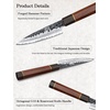 HOSHANHO 7″ Nakiri Knife, Handcrafted Razor Sharp Meat Vegetable Cleaver | High Carbon Steel Asian Chopping Chef Knife, Multipurpose Vegetable Kitchen Knife with Gift Box for Men and Women(3.8″)