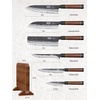 HOSHANHO 7 Pcs Knife Set with Magnetic Block, Japanese Kitchen Knife Set | High Carbon Steel Knife Sets with Octagonal Rosewood Handle, Ultra Sharp Chef Knife Set for Professional and Home Chefs(8″)