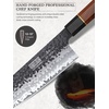HOSHANHO 7 Pcs Knife Set with Magnetic Block, Japanese Kitchen Knife Set | High Carbon Steel Knife Sets with Octagonal Rosewood Handle, Ultra Sharp Chef Knife Set for Professional and Home Chefs(8″)
