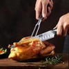 HOSHANHO 8 Inch Carving Knife & 7 Inch Fork Set, Razor Sharp Slicing Knife | Professional Japanese High Carbon Steel Butcher Brisket Slicing Knife Set for Meat Cutting, BBQ, Ergonomic Handle, Gifts