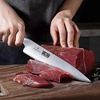 HOSHANHO 8PCS Kitchen Knife Set, Ultra Sharp Japanese Knife Sets with Block | Japanese High Carbon Super Steel Knife Block Set, Professional Chef Knife Set with Scissors, Ergonomic Handle, Ideal Gifts