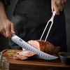 HOSHANHO BBQ Carving Knife Set, Brisket Slicing & Boning Knife for Meat | Professional Ultra Sharp Butcher Carving Knife in Japanese High Carbon Steel, Ergonomic Handle, Gift for Chefs(12″)