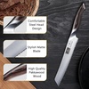 HOSHANHO Bread Knife 8 inch, Ultra Sharp Japanese Serrated Bread Knife | Professional Japanese High Carbon Stainless Steel Bread Cutting Knife for Homemade Bread(8″)