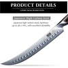 HOSHANHO Carving Slicing Knife, 10 Inch Razor Sharp Japanese Brisket Knife | Japanese High Carbon Steel Curved Butcher Breaking Knives with Ergonomic Handle, Professional Butcher Knife for Meat Cutting(10″)