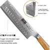 HOSHANHO Damascus Paring Knife 3.75″, Sharp Japanese HC Steel Fruit Knife | Small Kitchen Knife | Professional 67 Layers Super Steel | 15° Edge | 62 HRC Blade | Ergonomic Olive Handle | Ideal Home Gift(6.5 Inch Nakiri Knife)