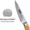 HOSHANHO Damascus Paring Knife 3.75″, Sharp Japanese HC Steel Fruit Knife | Small Kitchen Knife | Professional 67 Layers Super Steel | 15° Edge | 62 HRC Blade | Ergonomic Olive Handle | Ideal Home Gift(3.75 inch Paring Knife)