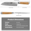 HOSHANHO Damascus Paring Knife 3.75″, Sharp Japanese HC Steel Fruit Knife | Small Kitchen Knife | Professional 67 Layers Super Steel | 15° Edge | 62 HRC Blade | Ergonomic Olive Handle | Ideal Home Gift(7.1 Inch Santoku Knife)