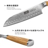 HOSHANHO Damascus Paring Knife 3.75″, Sharp Japanese HC Steel Fruit Knife | Small Kitchen Knife | Professional 67 Layers Super Steel | 15° Edge | 62 HRC Blade | Ergonomic Olive Handle | Ideal Home Gift(7.1 Inch Santoku Knife)
