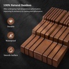 HOSHANHO In-Drawer Knife Block, Bamboo Knife Drawer Organizer for 12 Knives | Large Knife Organizer Block, Kitchen Steak Knife Holder for Sharpening Steel, Natural (Knives & Sharpening Not Included)(Brown)
