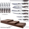 HOSHANHO Kitchen Knife Set with Block, 14PCS Ultra Sharp Knife Block Set | Professional Japanese High Carbon Stainless Steel Chef Knives Set with Sharpener in Knife Drawer Organizer, Ergonomic Handle