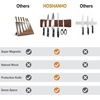 HOSHANHO Knife Magnetic Strip, Acacia Wood Powerful Magnetic Knife Holder | Magnetic Knife Holder for Wall 10 Inch Use as Magnetic Tool Organizer, Home Utensil Organizer, Ideal Cooking Gift for Chef(10″)