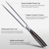 HOSHANHO Meat Fork 7 Inch, Razor Sharp Double-Prong Carving Fork for Meat | Professional Japanese High Carbon Stainless Steel Kitchen Serving Fork for Turkey and Barbecue, Ergonomic Handle, Gifts