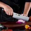 HOSHANHO Nakiri Knife 7″, Razor Sharp Japanese Chef Knife for Vegetables | High Carbon Steel Kitchen Knife, Multipurpose Cleaver Knife with Ergonomic Rosewood Handle, Ideal Gift for Men and Women