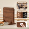 HOSHANHO Resin Magnetic Knife Block, Double Sided Magnetic Knife Holder | Multifunctional Kitchen Knife Organizer Storage for Kitchen Counter, Thickened Acacia Wood Universal Knife Block for Chefs(14*10*4.7 inch)