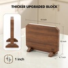 HOSHANHO Resin Magnetic Knife Block, Double Sided Magnetic Knife Holder | Multifunctional Kitchen Knife Organizer Storage for Kitchen Counter, Thickened Acacia Wood Universal Knife Block for Chefs(14*10*4.7 inch)