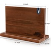 HOSHANHO Resin Magnetic Knife Block, Double Sided Magnetic Knife Holder | Multifunctional Kitchen Knife Organizer Storage for Kitchen Counter, Thickened Acacia Wood Universal Knife Block for Chefs(14*10*4.5 inch)