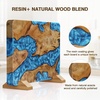 HOSHANHO Resin Magnetic Knife Block, Double Sided Magnetic Knife Holder | Multifunctional Kitchen Knife Organizer Storage for Kitchen Counter, Thickened Acacia Wood Universal Knife Block for Chefs(13*10*4.4 inch)