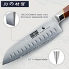 HOSHANHO Santoku Knife 7″, Razor Sharp Kitchen Knife with Rosewood Handle | Japanese High Carbon Steel Chef Knife, Professional Kitchen Knives with Ergonomic Handle, Ideal Gift for Men Women