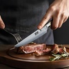 HOSHANHO Steak Knife Set of 6, Professional 4.5″ Non Serrated Steak Knives | Japanese High Carbon Steel Steak Knife Set, Ultra Sharp Dinner Knives with Ergonomic Handle for Precise Cutting & Gift Box