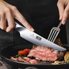 HOSHANHO Steak Knives Set of 6, Ultra Sharp 4.5 In Serrated Steak Knife Set | Japanese High Carbon Stainless Steel Kitchen Steak Knives with Ergonomic Pakkawood Handle, Ideal Gifts(4.4″)
